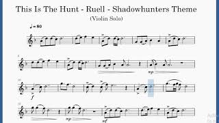 This Is The Hunt  Ruelle Violin Sheet Music  PDF [upl. by Ellerehs499]