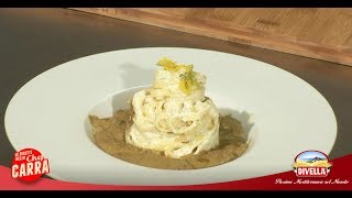 Ricetta Fettuccine al gorgonzola su crema di cozze dello Chef Carra  Divella [upl. by Evante]