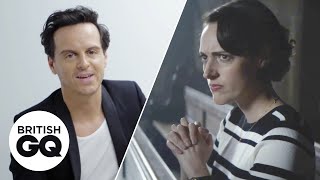 Andrew Scott relives Fleabag’s kneel scene  Action Replay  British GQ [upl. by Aneetsyrk]