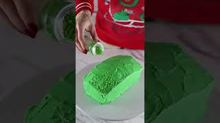 Making A Surprise Grinch Cake 💚❤️ shorts [upl. by Tirza]