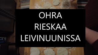 Ohrarieskaa leivinuunissa ohra rieska villisika puutarha [upl. by Roddy]