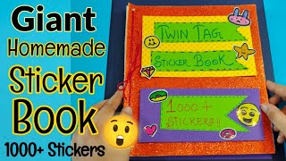 Biggest homemade sticker book ever 😱😳 How to make sticker book  1000 Diy Homemade Sticker book🤫🤐 [upl. by Regan]