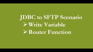 SAPBTPCPI  Write Variable amp Router with JDBC Scenario [upl. by Phillida]