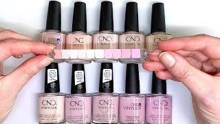 10 CND VINYLUX BLUSH  PALE PINK POLISHES WORTH LOOKING AT [upl. by Illah]