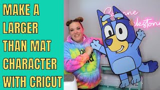 Cutting larger than mat projects using your Cricut machine  Large character cut outs in cardstock [upl. by Eiramanit]