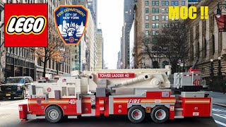 MOC LEGO FDNY  Episode 5 Tower ladder [upl. by Adoc173]