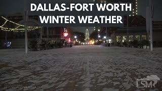 01152024 Fort Worth TX  Winter Storm Drops Snow in the DallasFort Worth Area [upl. by Einnhoj130]