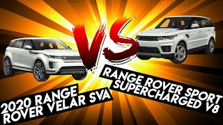 What Is Better A 2020 Range Rover Velar SVA Or A Range Rover Sport Supercharged V8  Land Rover SUVs [upl. by Amahcen29]