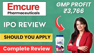 emcure pharmaceuticals IPO  emcure pharmaceuticals Limited IPO  GMP  Review  Analysis [upl. by Brenza]