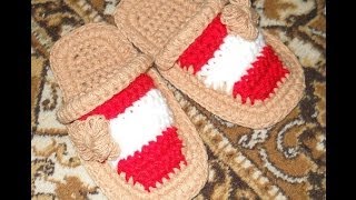 Тапочки крючком  Crochet sneaker  1 часть  вязание подошвы [upl. by Auhs686]