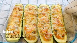 You will no longer fry the zucchini  Stuffed zucchini in the oven  quick and easy [upl. by Magda131]