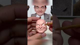 Clay Artisan JAY ：Crafting Mr Bean’s Expressive Clay Portrait [upl. by Sallyann]