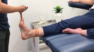 J Strap Stable Ankle Taping Technique  Barefoot Podiatry Melbourne [upl. by Aihsemot]