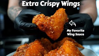 Heres The Secret To Perfectly Crispy Fried Chicken Wings Corn Starch vs Flour [upl. by Blinni952]