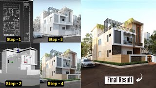 Exterior Design with 3ds Max amp VRay  Step by Step Tutorial for Beginners [upl. by Htebsil300]