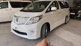 The 2010 TOYOTA ALPHARD V4 Top Full Option White Color Review For Sale [upl. by Streetman]