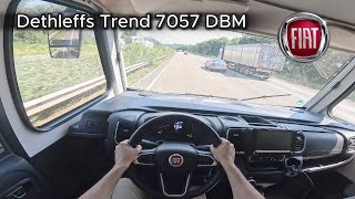 2024 MotorHome Dethleffs Trend 7057 DBM  On the German Autobahn [upl. by Trebliw912]