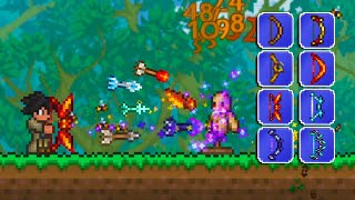 Terraria But EVERY Bow Attacks At The Same Time [upl. by Lirbaj]