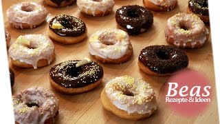 DONUTs Rezept  Die besten Donuts selber machen  backen [upl. by Llerrad362]