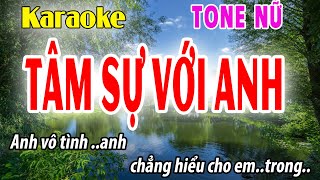 karaoke Tone Nữ Tâm Sự Với Anh Dm Đời Sống và Âm Nhạc [upl. by Ydnolem]