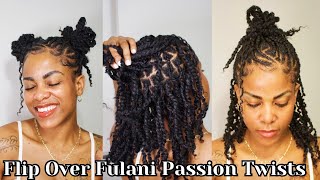 flip over corn rows and passion twists  protective style [upl. by Gibb]