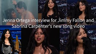 Jenna Ortega interview for Jimmy Fallon and Sabrina Carpenters New Song Video [upl. by Jerz493]