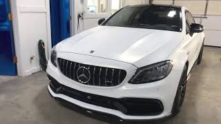 2018 Mercedes Benz C63 Satin Frozen Vanilla 3m 1080 [upl. by Yecaj]