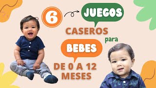 6 JUEGOS CASEROS PARA BEBES DE 0 A 12 MESES  MODULO PARA GATEADORES  Tablero Montessori [upl. by Hike]