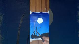 Moonlight painting 🌙🎨viral shorts painting art acrylicpainting [upl. by Danaher]