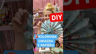 🆘KOLOROWA OZDOBA Z PAPIERU diy homedecor decoration diycrafts diycraft craft crafts xmas [upl. by Pillihpnhoj]