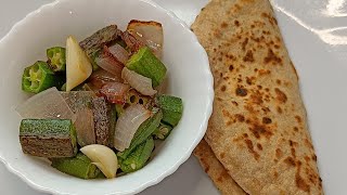 Jackie Shroffs favourite recipe Kaanda Bhindi Sookha  jackieshroff viral trending shorts [upl. by Saffier]