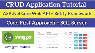 AspNet Core Web API  CRUD operations in REST API using Entity Framework Core and SQL Server [upl. by Neeham996]