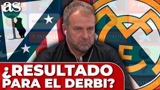 La RESPUESTA de FLICK cuando le preguntaron por el RESULTADO del DERBI entre REAL MADRID y ATLÉTICO [upl. by Olegnad152]