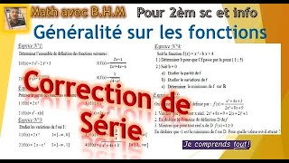 généralité sur les fonctions correction de série pour 2ème sc et info [upl. by Athalie]