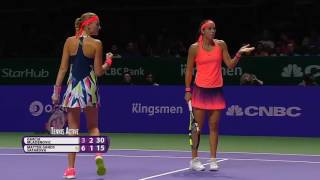 Kristina Mladenovic amp Caroline Garcia vs Lucie Safarova amp Bethanie Mattek Sands Highlights [upl. by Refannej]