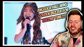 Angelica Hale Golden Buzzer for SECOND TIME on AGT Champions   Angelica Hale Fight Song Reaction [upl. by Lunt]