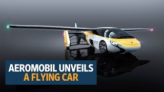 AeroMobils flying car unveiled at Paris Air Show [upl. by Odie]