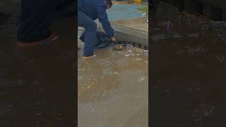 Remove plastic leaves from culvert drain shorts cleaning satisfying real [upl. by Naashar594]