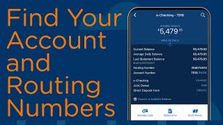 Where Are My Account and Routing Numbers  Navy Federal Mobile App [upl. by Leblanc231]