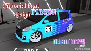 Cara² buat design FALKEN dekat myvi  Car Parking Multiplayer  BAHASA MALAYSIA [upl. by Sira755]