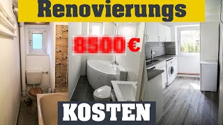 Renovierungskosten So viel war es Wohnung selber sanieren Kosten  Immobilien Sanierung [upl. by Horter]