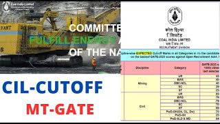 Coal India Limited MTGate Cutoff Detailed analysis of CIL cutoff [upl. by Tews405]