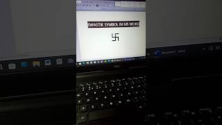 Swastik Symbol in Ms word music windows trending laptop swastik techwithranjan support like [upl. by Lacram]