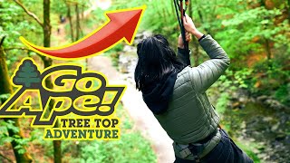 100 METER ZIP LINE  GO APE CANNOCK CHASE 2022 [upl. by Ennaej]