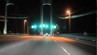 Delaware Memorial Bridge at Night [upl. by Atnahs]