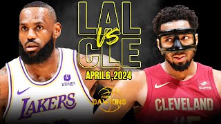 Los Angeles Lakers vs Cleveland Cavaliers Full Game Highlights  April 6 2024  FreeDawkins [upl. by Bohlin]