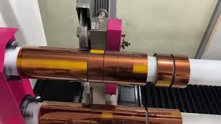 Kapton tape cutting by double shafts cutting machine furimach [upl. by Cherry608]