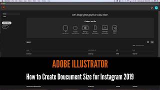 Instagram Size Settings 2019  Adobe Illustrator  Quick Tutorial [upl. by Aymik]