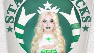 Starbucks Makeup Tutorial ⭐ Starbucks Mermaid [upl. by Nessnaj]