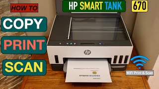 How To Copy Print Scan With HP Smart Tank Printer [upl. by Melone]